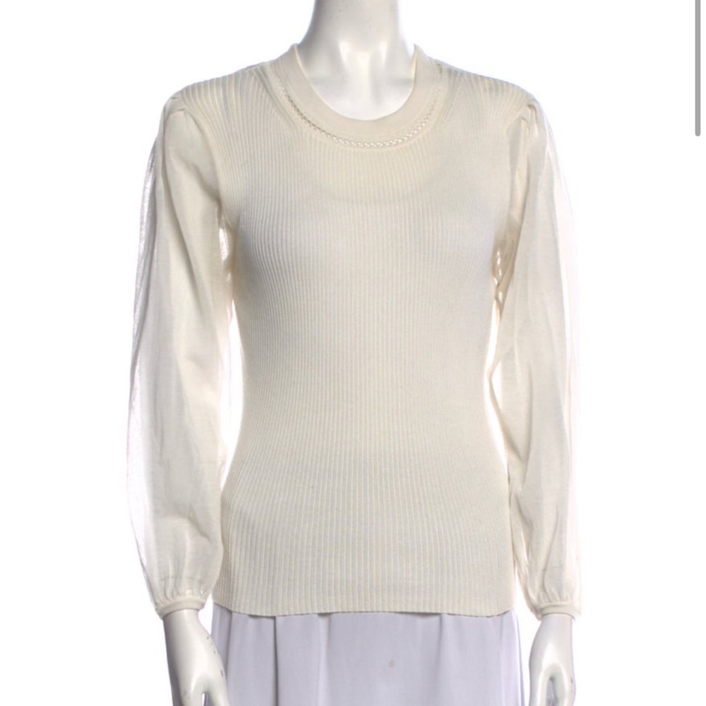 Jonathan Simkhai Cream Fitted Blouse